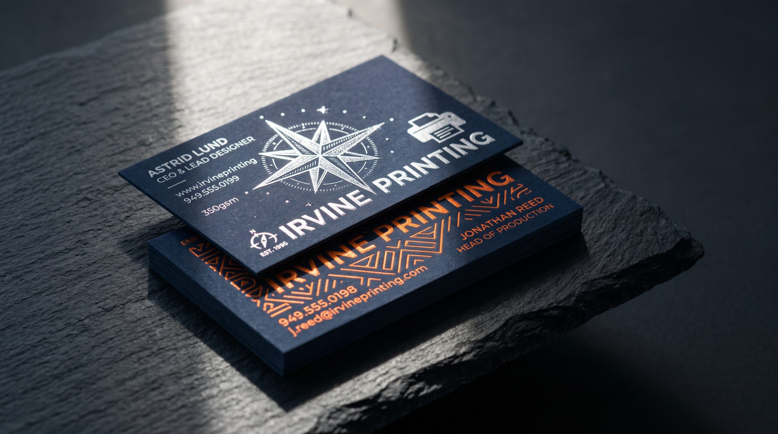 Spot UV Business Cards vs. Soft-Touch in Irvine: Which Finish Fits Your Brand?